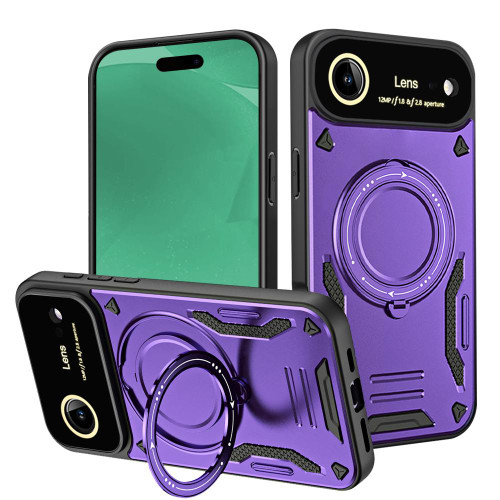 iPhone Air Large Window MagSafe Holder Phone Case - Purple