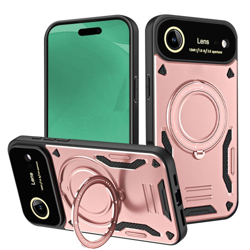 iPhone Air Large Window MagSafe Holder Phone Case - Rose Gold