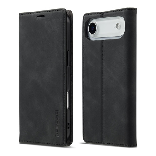 iPhone Air LC.IMEEKE Strong Magnetism Microfiber Leather Phone Case - Black