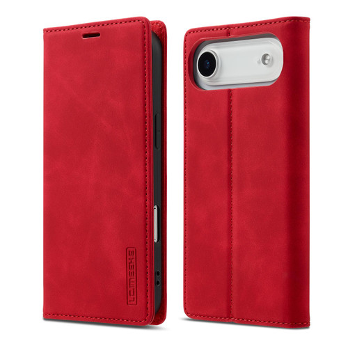 iPhone Air LC.IMEEKE Strong Magnetism Microfiber Leather Phone Case - Red