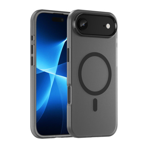 iPhone Air MagSafe Frosted Translucent TPU + PC Full Coverage Phone Case - Black iPhone Air MagSafe Frosted Translucent TPU + PC Full Coverage Phone Case - Black