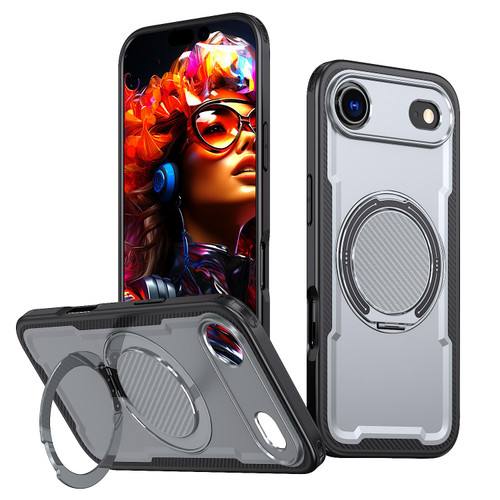 iPhone Air Metal 360 Degree Rotation Holder MagSafe Phone Case - Grey