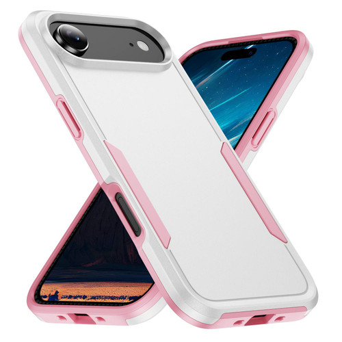iPhone Air Pioneer Armor Heavy Duty PC + TPU Phone Case - White+Pink iPhone Air Pioneer Armor Heavy Duty PC + TPU Phone Case - White+Pink