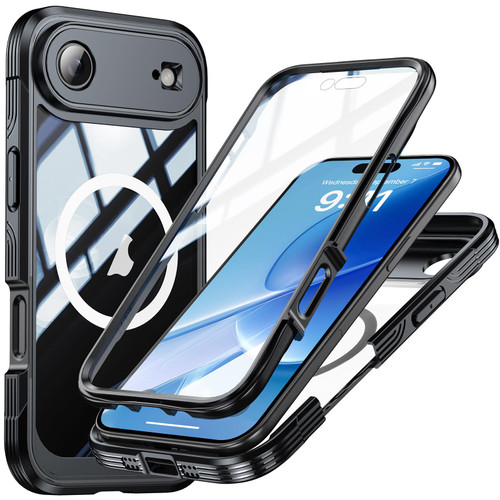 iPhone Air RedPepper Tempered Glass MagSafe Phone Case - Black