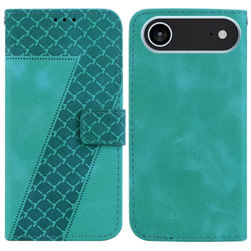 iPhone Air Seven-shaped Embossed Leather Phone Case - Green