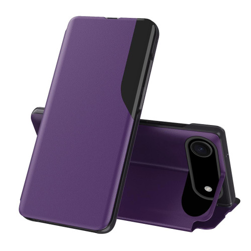 iPhone Air Side Display Flip Leather Phone Case - Purple