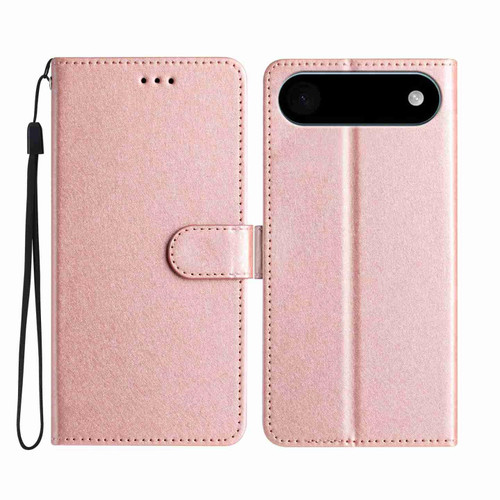 iPhone Air Silk Texture Horizontal Flip Leather Phone Case - Rose Gold