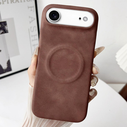 iPhone Air Skin Feel Sheepskin MagSafe Magnetic Phone Case - Brown