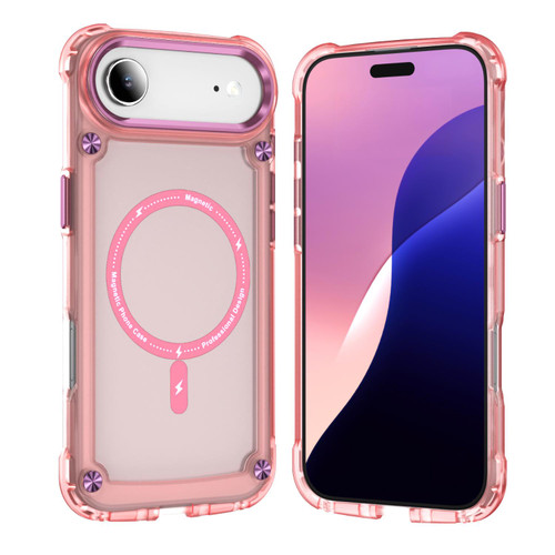 iPhone Air Skin Feel TPU + PC MagSafe Magnetic Phone Case - Transparent Pink