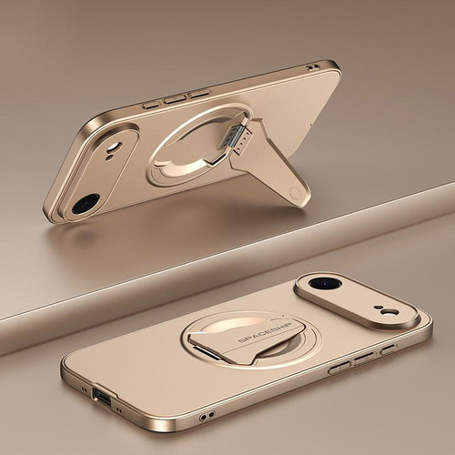 iPhone 17 Pro Spaceship MagSafe Folding Holder Phone Case - Desert