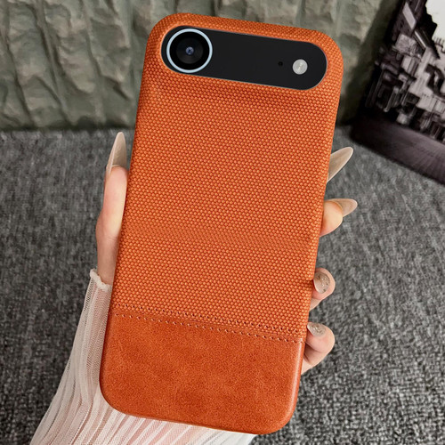 iPhone Air Stitching Cloth MagSafe Magnetic PC Hybrid PU Phone Case - Brown iPhone Air Stitching Cloth MagSafe Magnetic PC Hybrid PU Phone Case - Brown