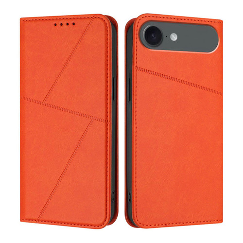 iPhone Air Strong Magnetic Frosted Flip Leather Phone Case - Orange