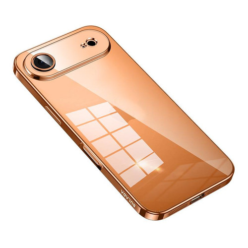 iPhone Air SULADA Shine Through Series Plating TPU Transparent Phone Case - Orange