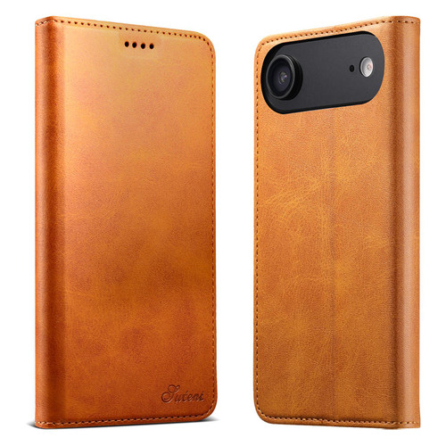 iPhone 17 Pro Max Suteni Calf Texture Horizontal Flip Leather