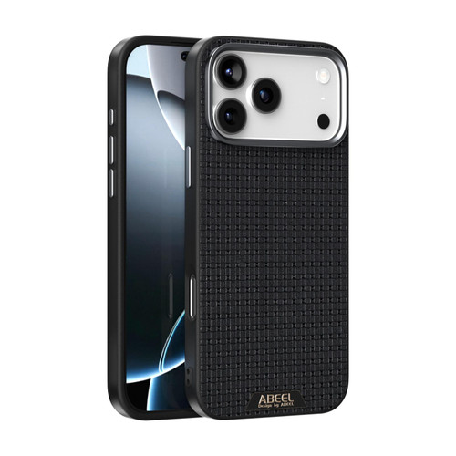 iPhone 17 Pro ABEEL Ruyi Pattern 6D Micro Relief MagSafe Leather Phone Case - Black