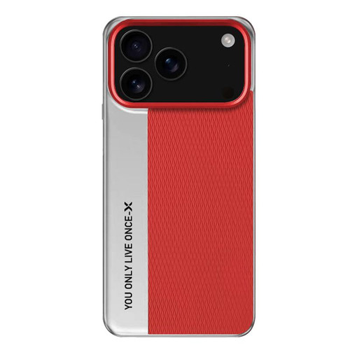 iPhone 17 Pro Camera Design Diamond Texture Leather PC Phone Case - Red iPhone 17 Pro Camera Design Diamond Texture Leather PC Phone Case - Red