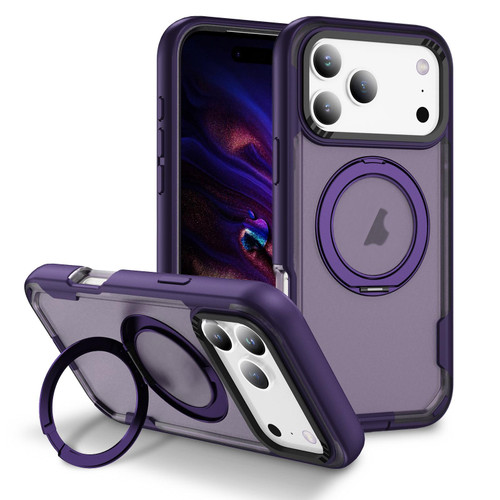 iPhone 17 Pro Defend Rugged Gear Holder MagSafe Phone Case - Purple + Dark Purple