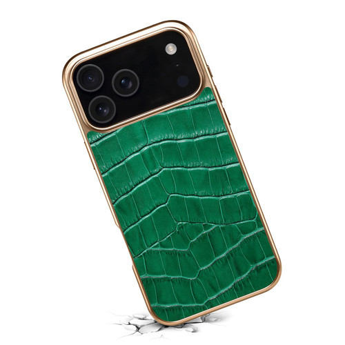 iPhone 17 Pro Denior Crocodile Texture Genuine Leather