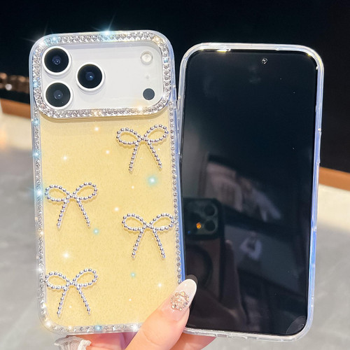 iPhone 17 Pro Diamond Glitter Bow-knot Four-Corner Shockproof