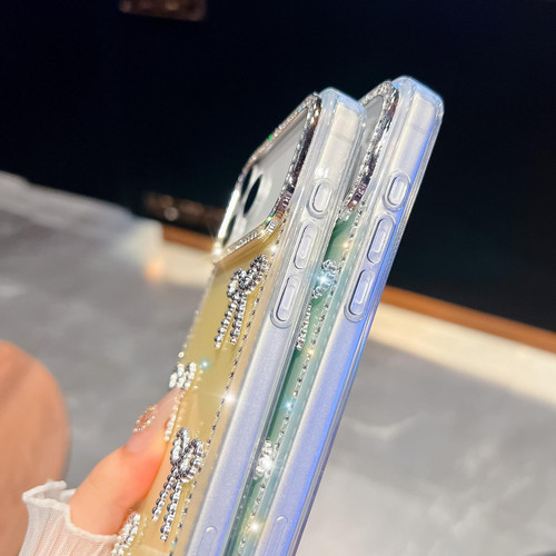 iPhone 17 Pro Diamond Glitter Bow-knot Four-Corner Shockproof