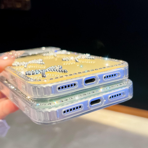 iPhone 17 Pro Diamond Glitter Bow-knot Four-Corner Shockproof