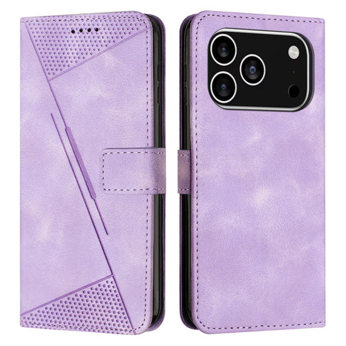 iPhone 17 Pro Dream Triangle Leather Phone Case with Lanyard - Purple iPhone 17 Pro Dream Triangle Leather Phone Case with Lanyard - Purple
