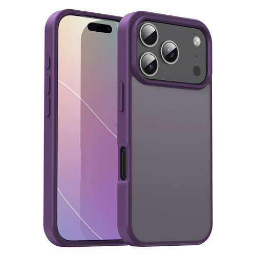 iPhone 17 Pro Fanying Series PC Hybrid TPU Translucent Frosted Phone Case - Crystal Purple