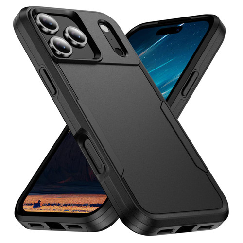 iPhone 17 Pro Pioneer Armor Heavy Duty PC + TPU Phone Case - Black