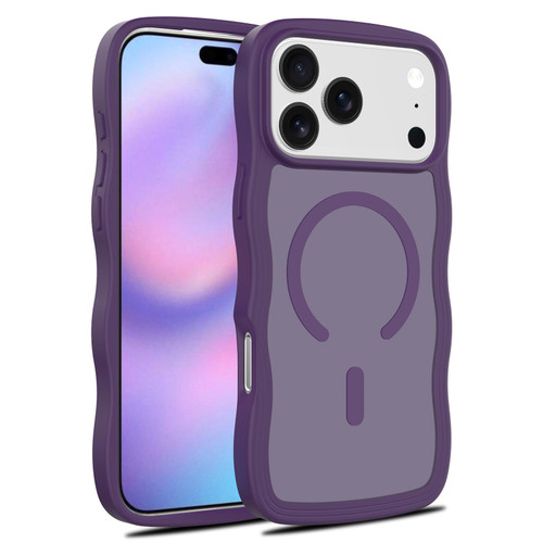 iPhone 17 Pro Skin Feel Wave Texture MagSafe Phone Case - Purple