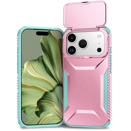iPhone 17 Pro Sliding Camshield Phone Case - Grey Green + Pink iPhone 17 Pro Sliding Camshield Phone Case - Grey Green + Pink