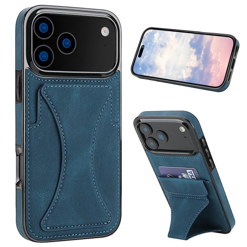 iPhone 17 Pro Ultra-thin Shockproof Phone Protective Case with Holder - Blue