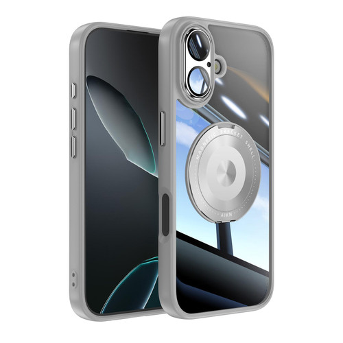 iPhone 17 360 Holder Magsafe Acrylic Hybrid TPU Phone Case - Grey