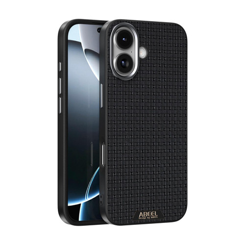 iPhone 17 ABEEL Ruyi Pattern 6D Micro Relief MagSafe Leather Phone Case - Black