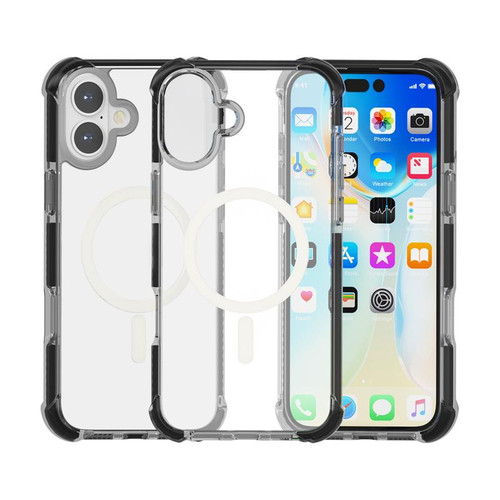 iPhone 17 Acrylic Magsafe Magnetic Shockproof Phone Case - Black