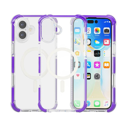 iPhone 17 Acrylic Magsafe Magnetic Shockproof Phone Case - Purple