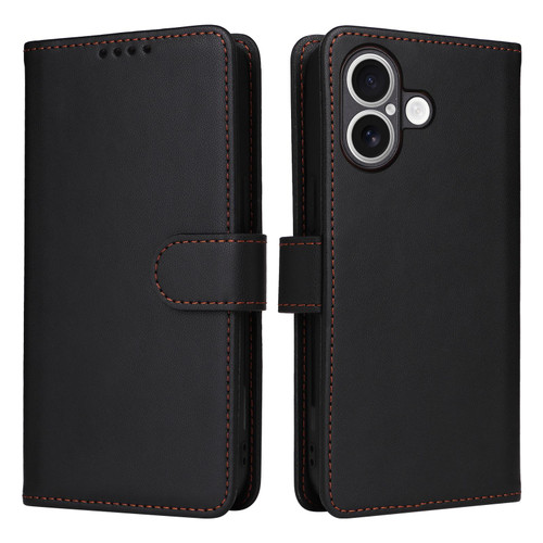 iPhone 17 BETOPNICE BN-005 2 in 1 Detachable Imitate Genuine Leather Phone Case - Black