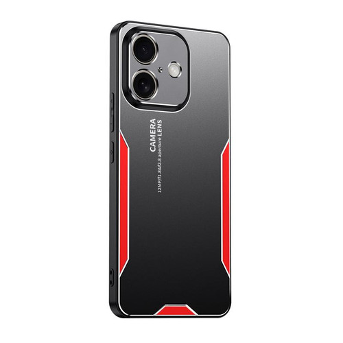 iPhone 17 Blade Series TPU Hybrid Metal Phone Case - Red