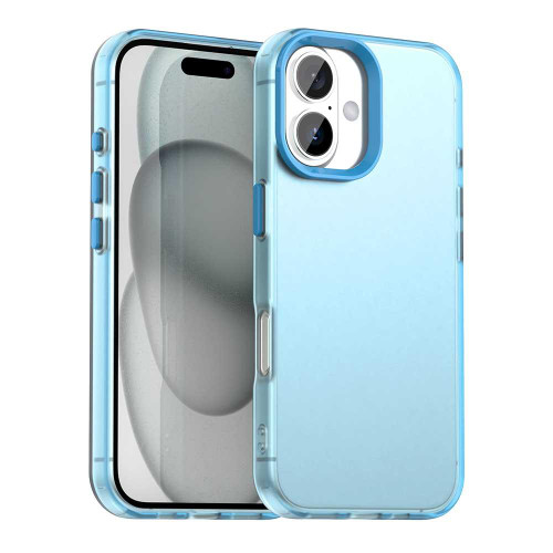 iPhone 17 Candy PC Hybrid TPU Shockproof Phone Case - Blue iPhone 17 Candy PC Hybrid TPU Shockproof Phone Case - Blue