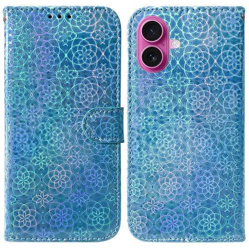 iPhone 17 Colorful Magnetic Buckle Leather Phone Case - Blue
