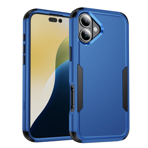iPhone 17 Commuter Shockproof TPU + PC Phone Case - Royal Blue+Black