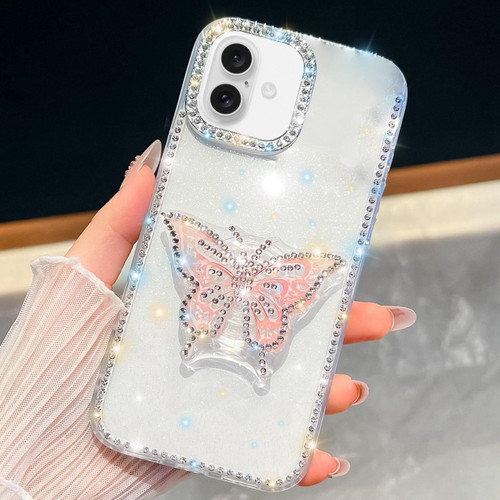 iPhone 17 Pro Max Diamond Glitter Butterfly Holder Phone Case