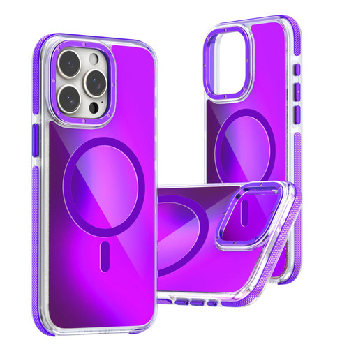 iPhone 17 Dual-Color Gradient Discolor MagSafe Phone Case - Purple