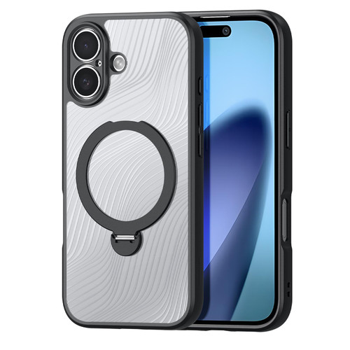 iPhone 17 DUX DUCIS Aimo Mag Series MagSafe Ring Holder Frosted Phone Case - Black