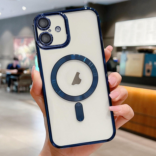 iPhone 17 Electroplating MagSafe Phone Case - Dark Blue