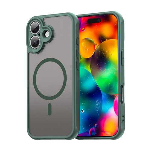 iPhone 17 Fan Dun Series TPU Hybrid PC Frosted Magsafe Phone Case - Green