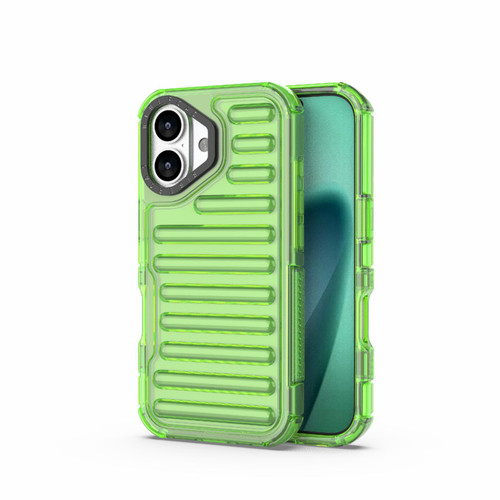 iPhone 17 High Transparency TPU Hybrid PC Airbag Phone Case - Transparent Green