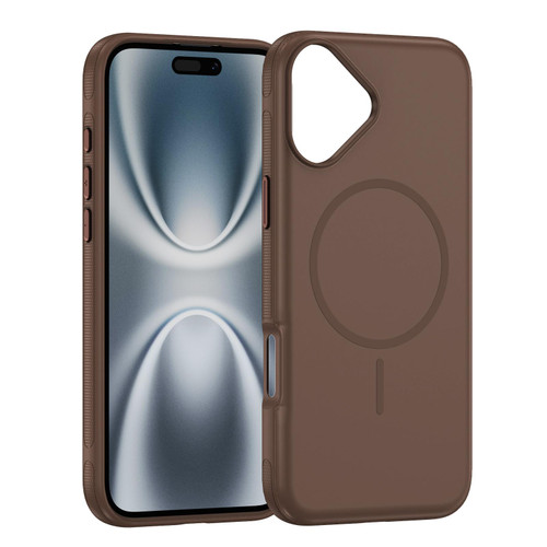 iPhone 17 Imitation Original Magsafe PC Hybrid TPU Phone Case - Coffee iPhone 17 Imitation Original Magsafe PC Hybrid TPU Phone Case - Coffee