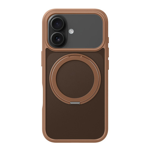 iPhone 17 Kalebol Frosted MagSafe Holder Acrylic Hybrid TPU Phone Case - Desert Gold iPhone 17 Kalebol Frosted MagSafe Holder Acrylic Hybrid TPU Phone Case - Desert Gold