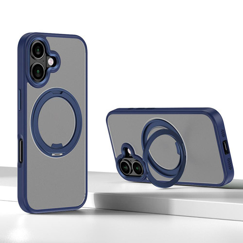 iPhone 17 Kalebol Rotating Magnetic Holder MagSafe Phone Case - Blue