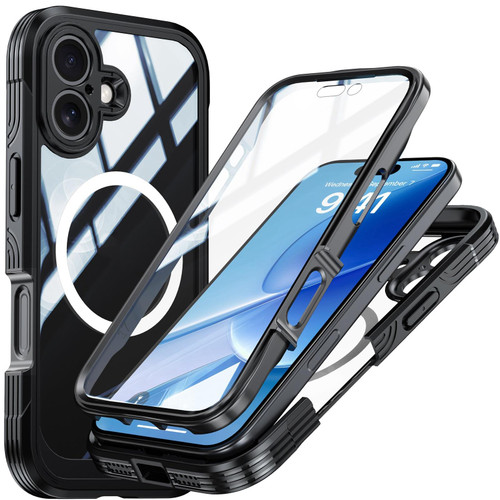 iPhone 17 Life Water Resistant MagSafe Magnetic Rugged Phone Case - Black